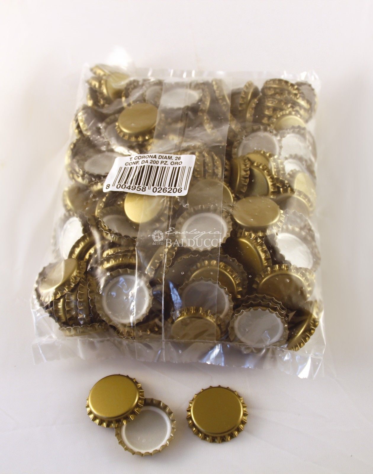 N°200 TAPPI CORONA ⌀ 26 mm colore oro