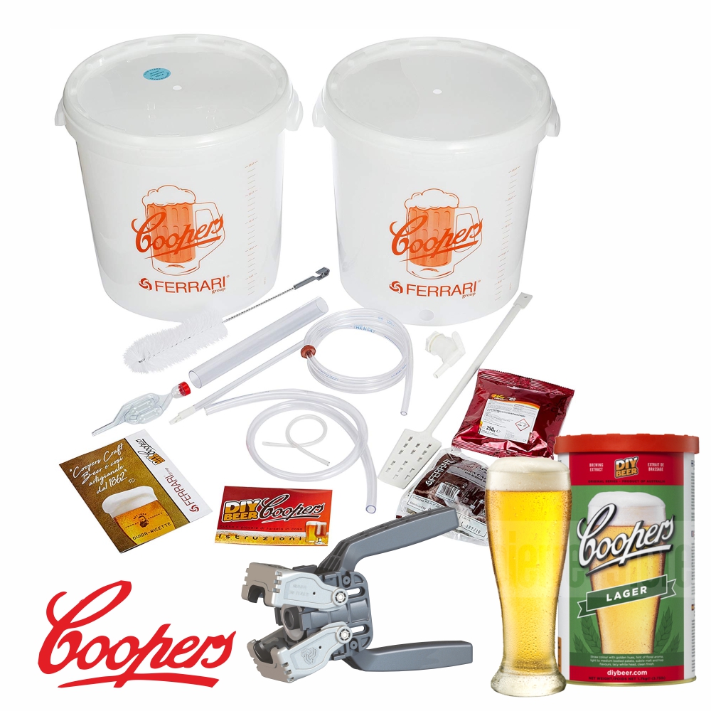 Kit Di Fermentazione Birra Artigianale Lusso Con Malto Lager - Coopers  Miglior Prezzo Assistenza Clienti.