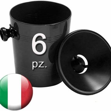 N. 6 Sputacchiere “sputavino” per degustazione in Plastica  Colore NERO - Capacità 1.2 lt.